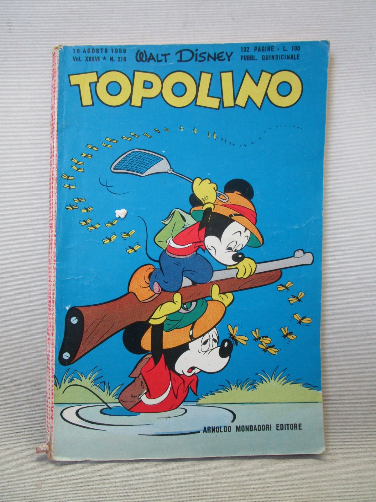 TOPOLINO n. 216 del 10/08/1959- NO BOLLINO CLUB