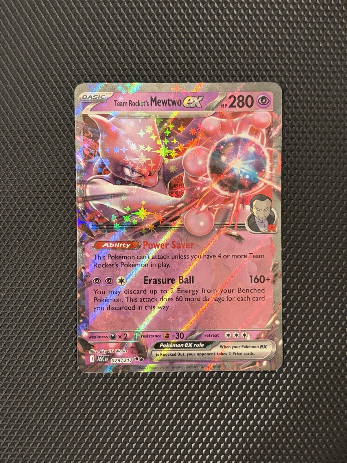 Team Rocket's Mewtwo ex 079/217 - Holo (NM) - Pokemon: Eroi Ascesi