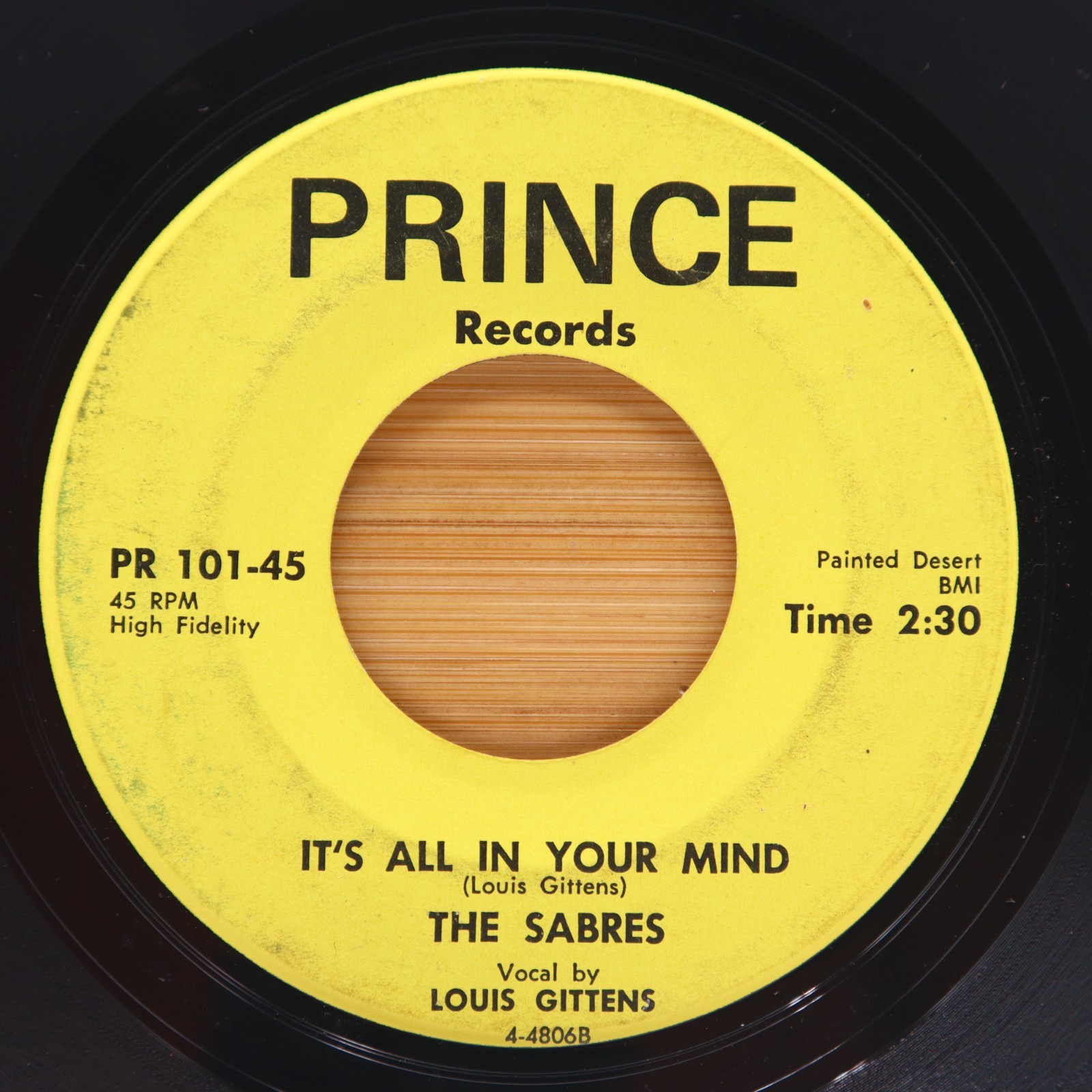 THE SABRES - IT'S ALL IN YOUR MIND / GONNA LEAVE - GARAGE ROCK BLUES 45 *HEAR*