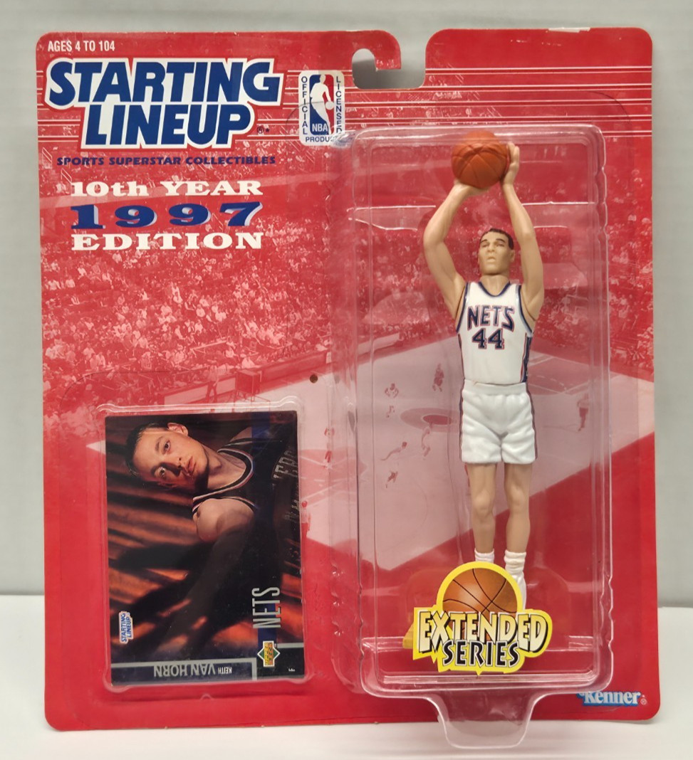 Modellino e card KEITH VAN HORN New Jersey Nets Starting Lineup SLU 1997 NBA