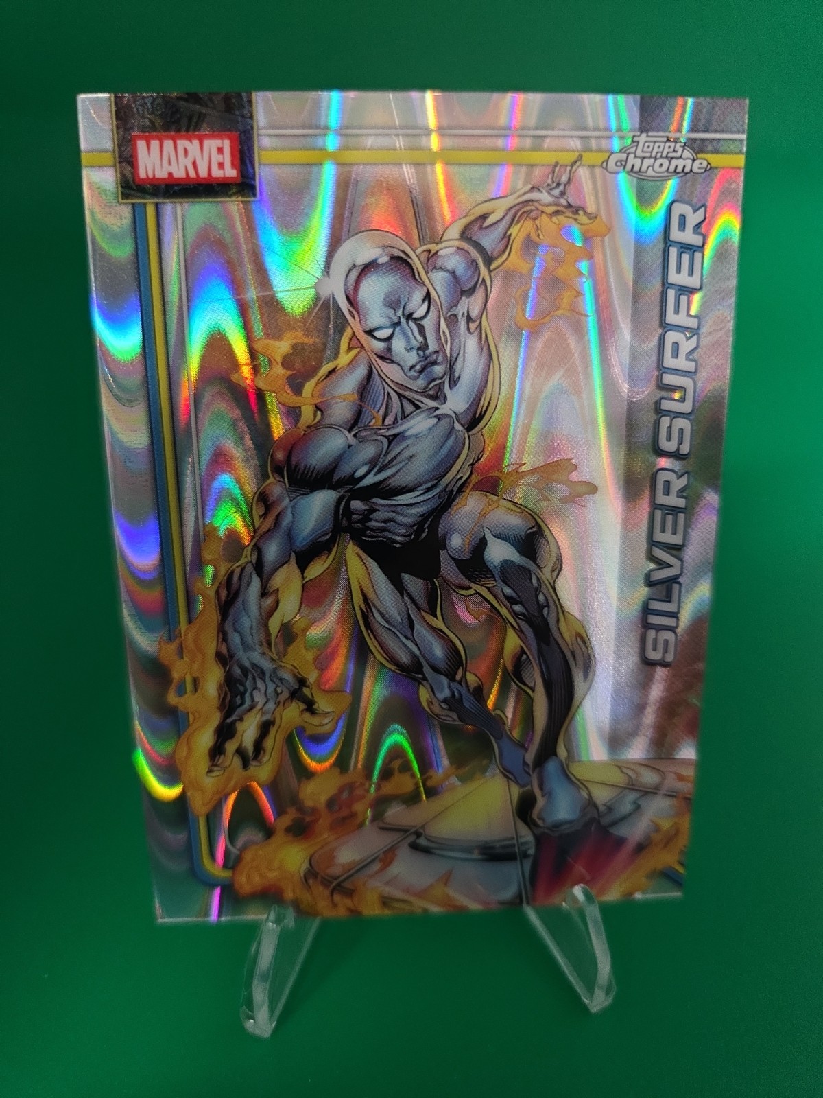 2026 Topps Chrome Marvel Comics #157 Silver Surfer Raywave rifrattore
