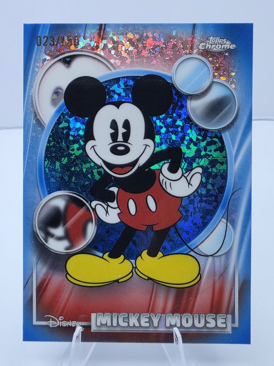 2026 Topps Chrome Disney TOPOLINO rifrattore blu /150
