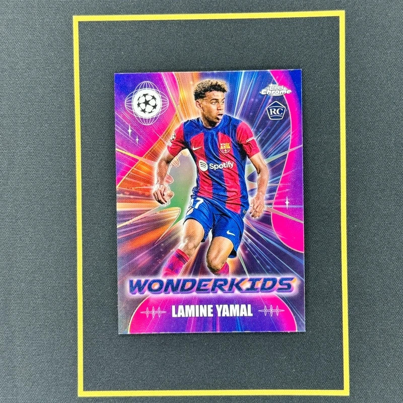 Lamine Yamal 2024-25 Topps Chrome UEFA Champions League Wonderkids RC Insert WK-3