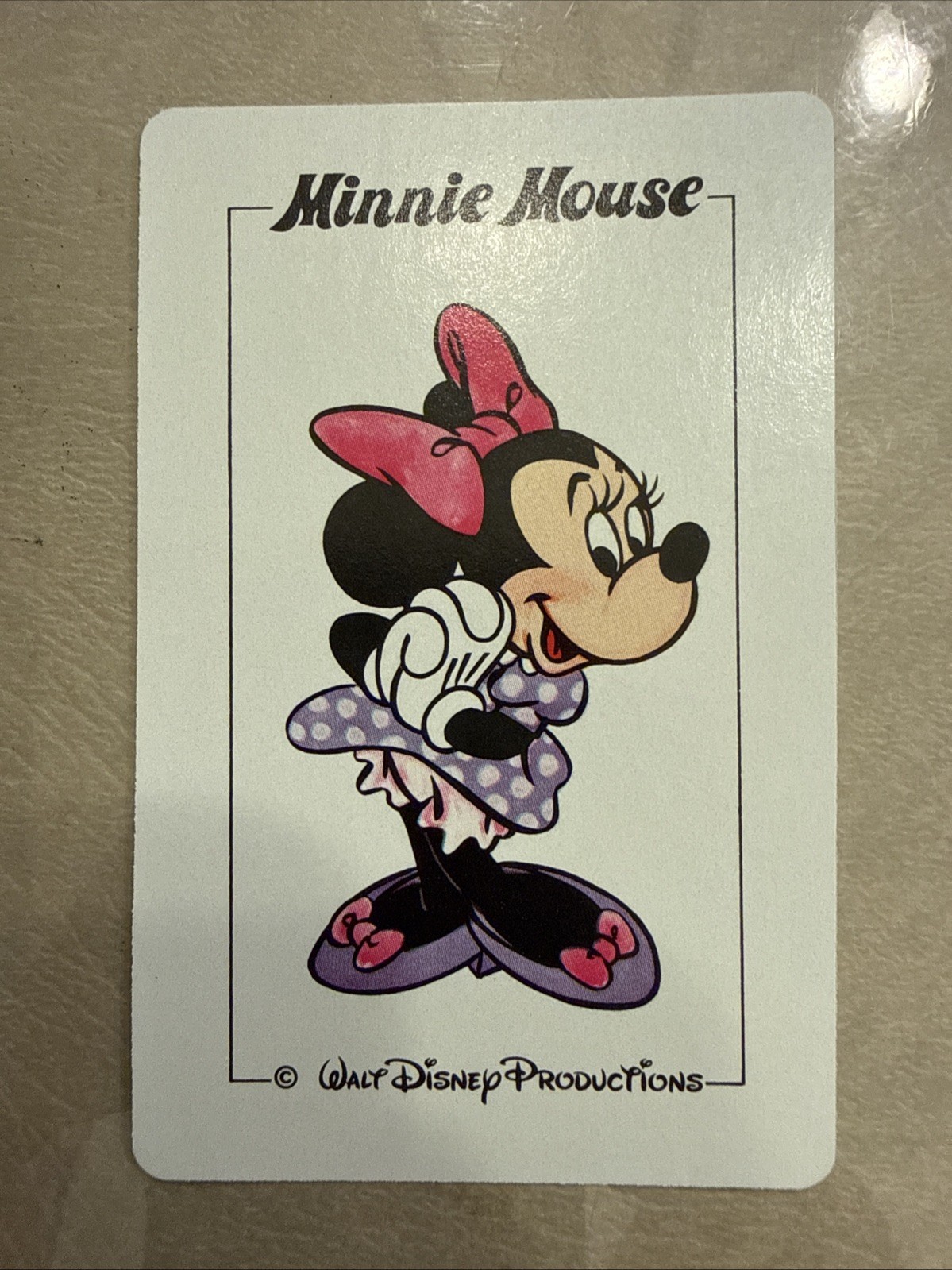MALEFICA VECCHIA STREGA GIOCO DI CARTE MINIE MOUSE Vintage Walt Disney Produzioni