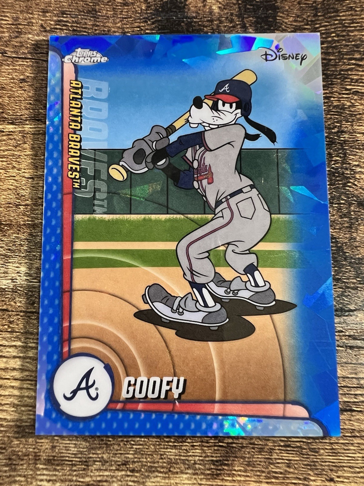 2025 Topps Chrome Disney Sapphire Goofy MLB SSP Atlanta Braves MLBA-21