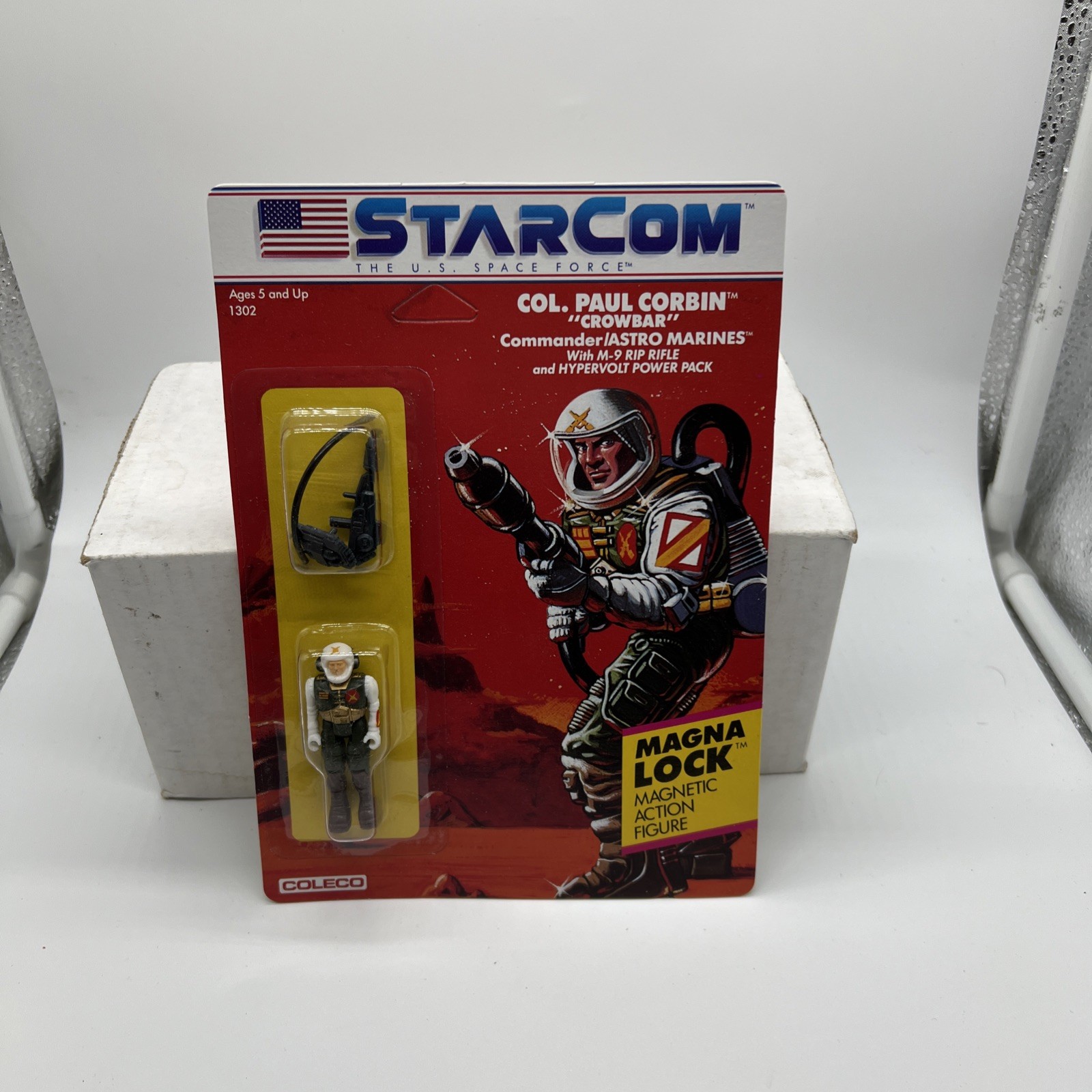 COL. Paul Corbin Starcom 1986 Coleco Vintage Action Figure New  Unpunched B