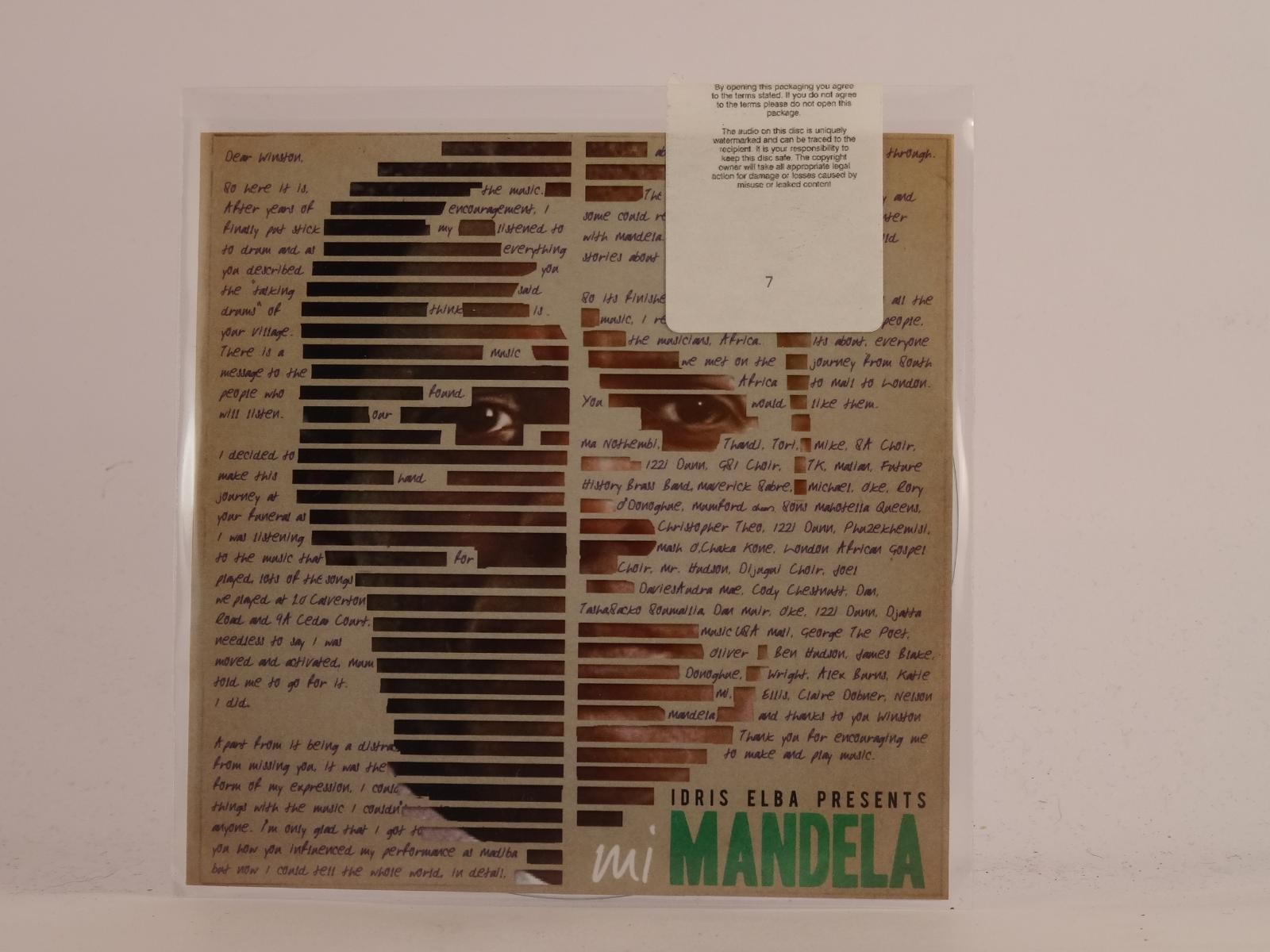 IDRIS ELBA MI MANDELA (490) 11 Track Promo CD Album plus Picture Sleeve PARLOPHO