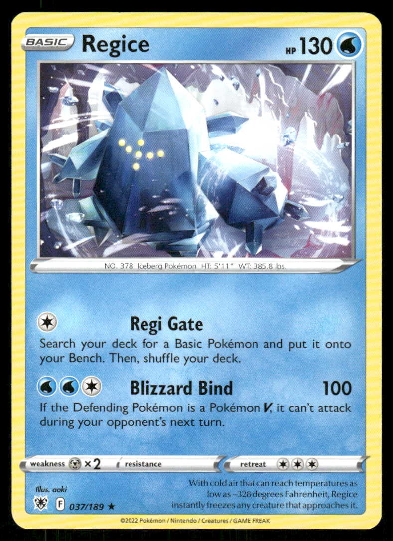 Pokemon Regice Radianza Astrale 037/189 R quasi nuovo/m