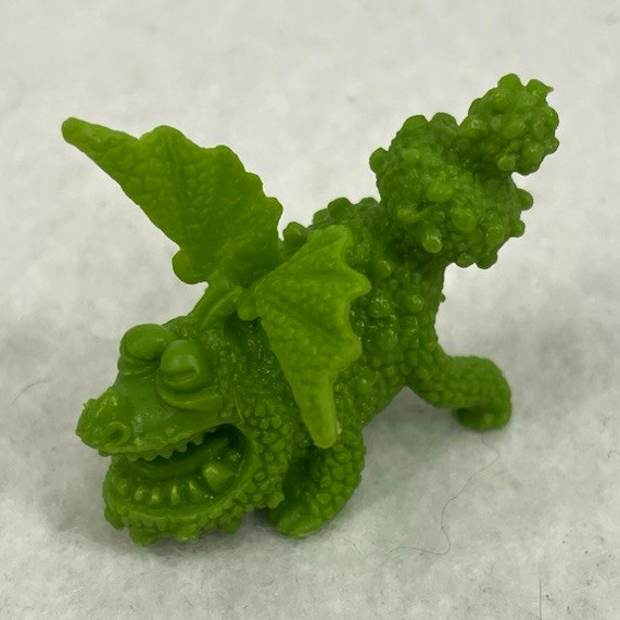 Mini statuina in plastica drago verde certificazione n. 5708491R