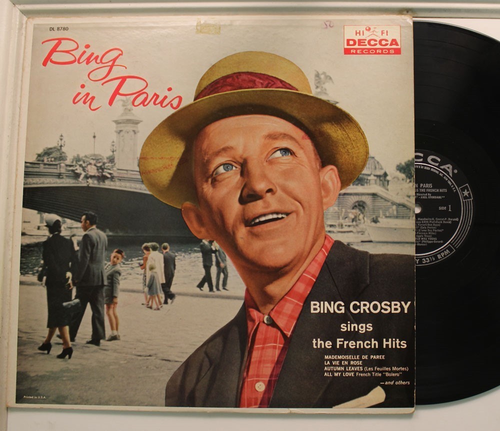 Bing Crosby Lp Bing In Paris On Decca - Vg+ To Vg++ / Vg+ To Vg++