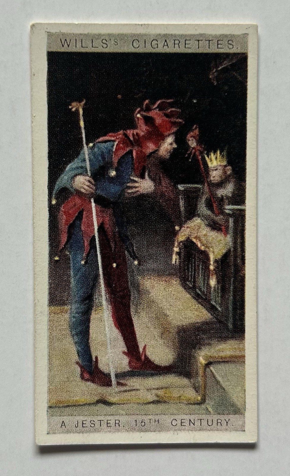 Wills English Period Costumes No 7 Jester 15th Century Tobacco Card CC32