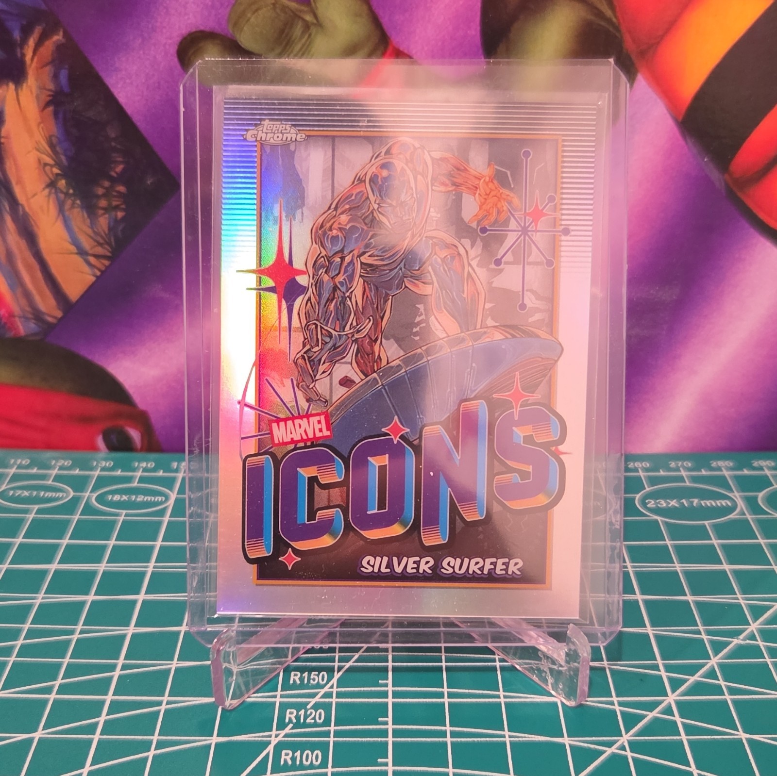 2025 Topps Chrome Marvel Rifrattore Icone Argento Surfer Rifrattore #MI-4