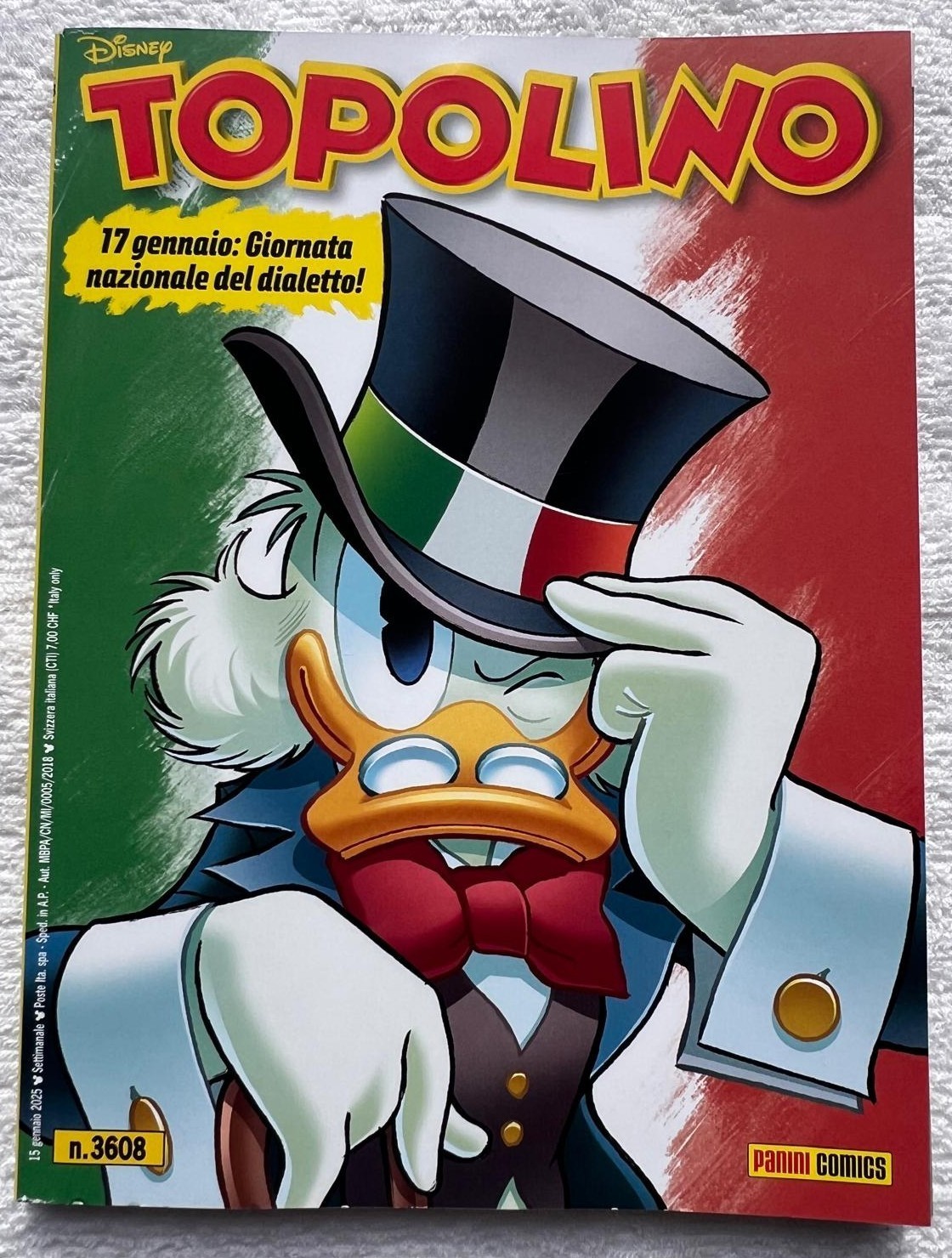 TOPOLINO # 3608 MAGAZZINO 15 GENNAIO 2025 DISNEY PANINI COMICS REGULAR ITALIANO