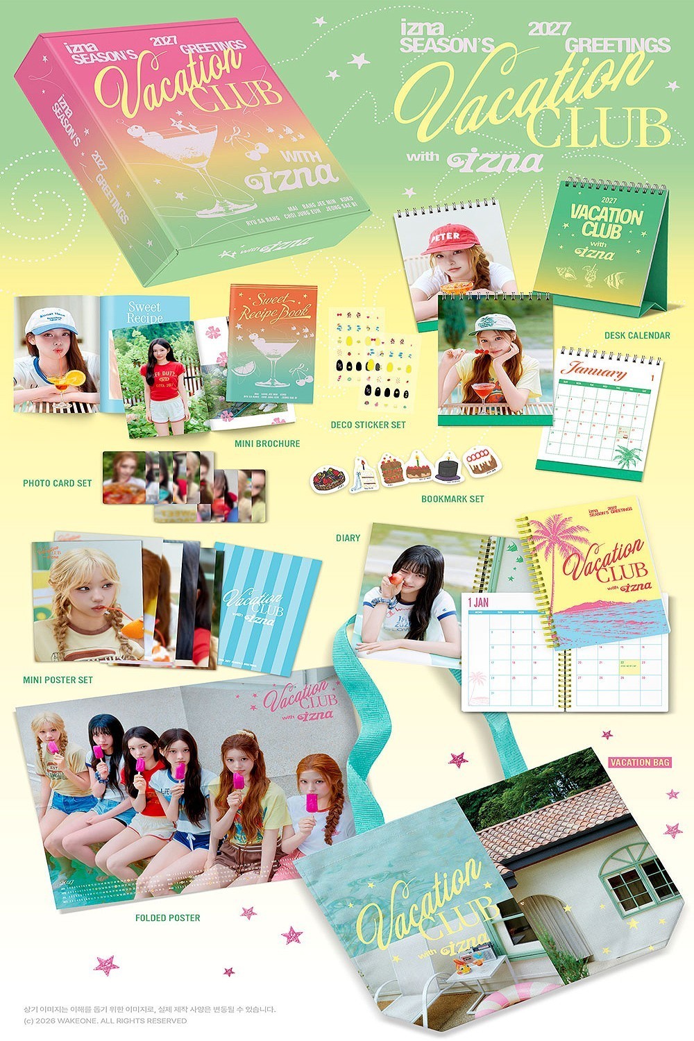 AUGURI/CALENDARIO STAGIONE IZNA 2027+libro+opuscolo+22 card+11 poster+borsa+ecc