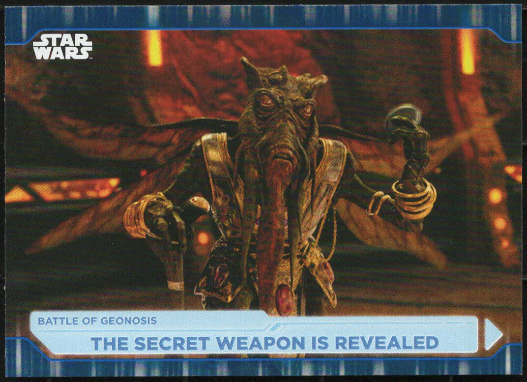 2021 Topps Star Wars: Battle Plans PARALLELO BLU #16...SI RIVELA L'ARMA SEGRETA