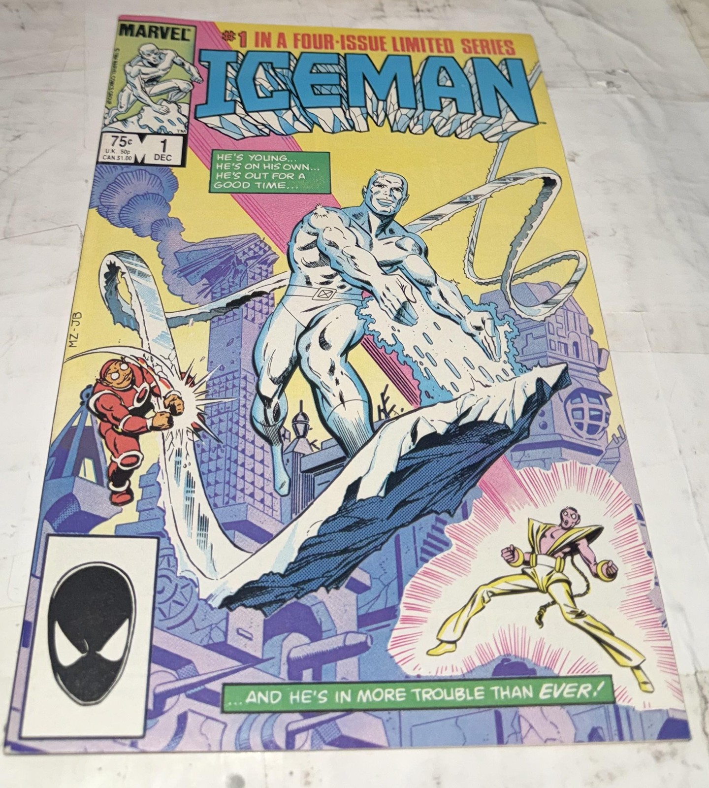 Fumetto Vintage 1984 Marvel Comics Iceman #1 Serie Limitata 75¢ Età del Rame