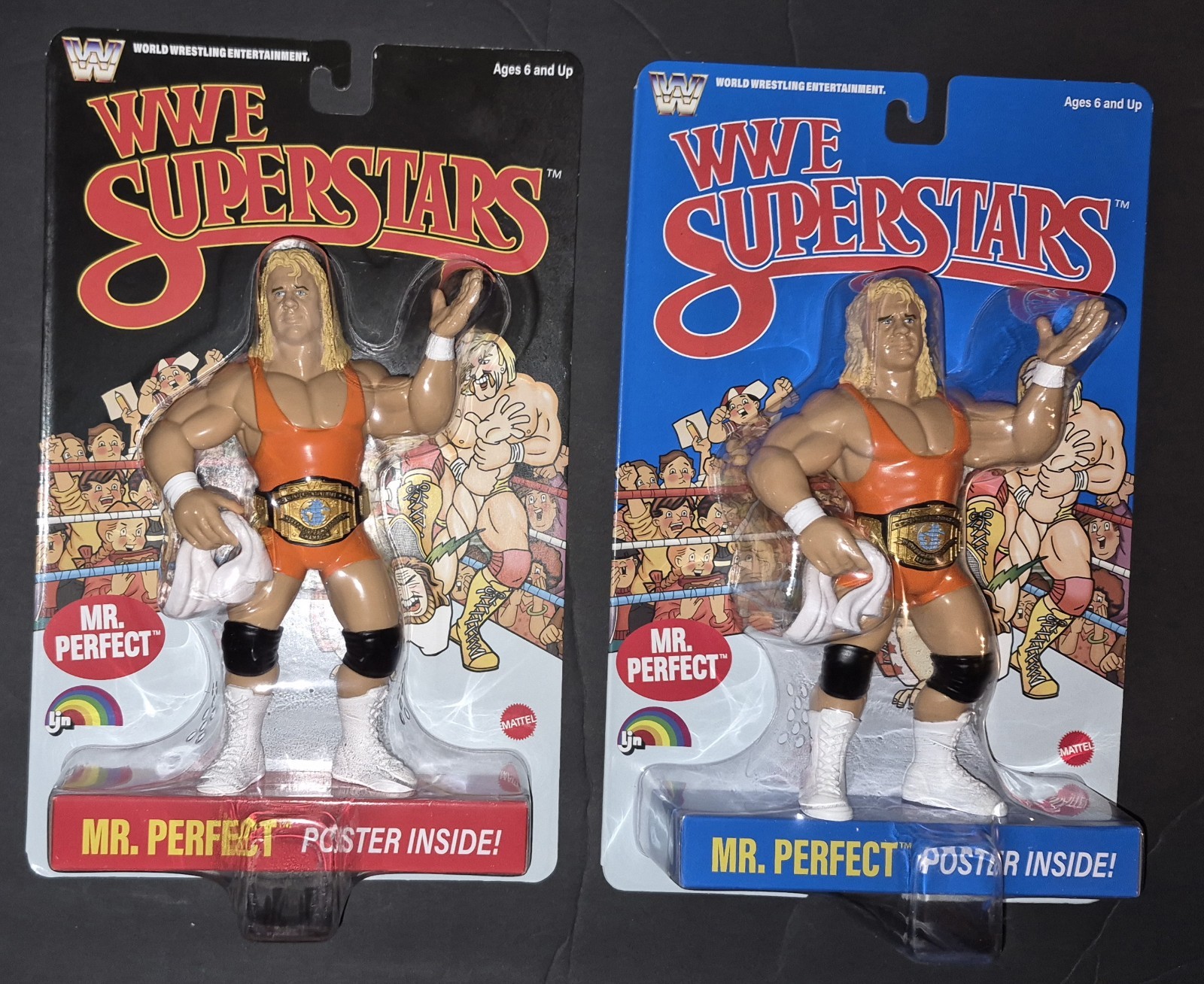 Wwe Ljn Mattel Mr. Perfect Black And Blue Cards Brand New