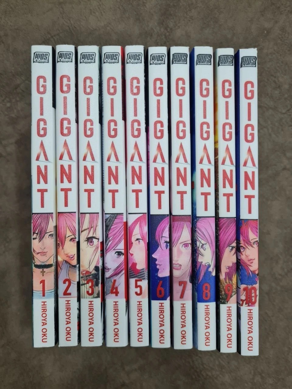 Gigant Manga Volume 1-10 FINE Set Completo Fumetti Inglese Nuovo di Hiroya Oku