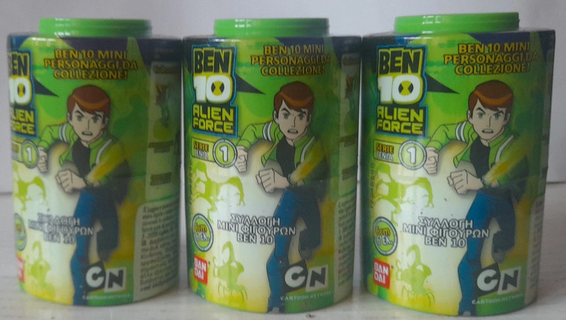 Ben 10 Alien force lotto 3 bidoncini Bandai