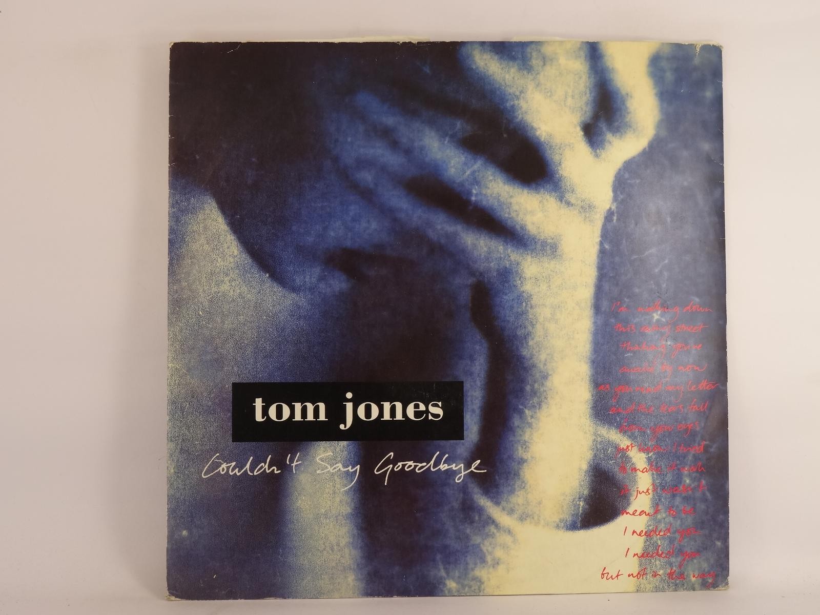 TOM JONES COULDN'T SAY GOODBYE (188) 3 Track 12" Single including Picture Sleeve