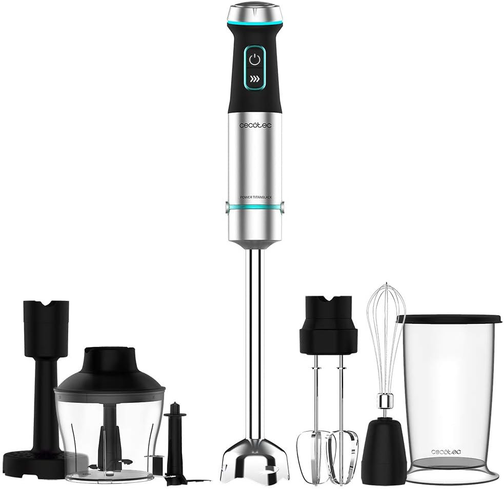 Frullatore a Immersione Power Titanblack 1200 XL Perfectcream&Crush, 1200 W, Lam