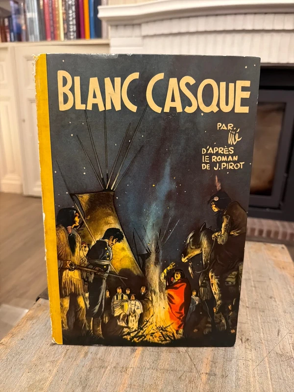 Blanc Casque en EO - dos jaune - jije