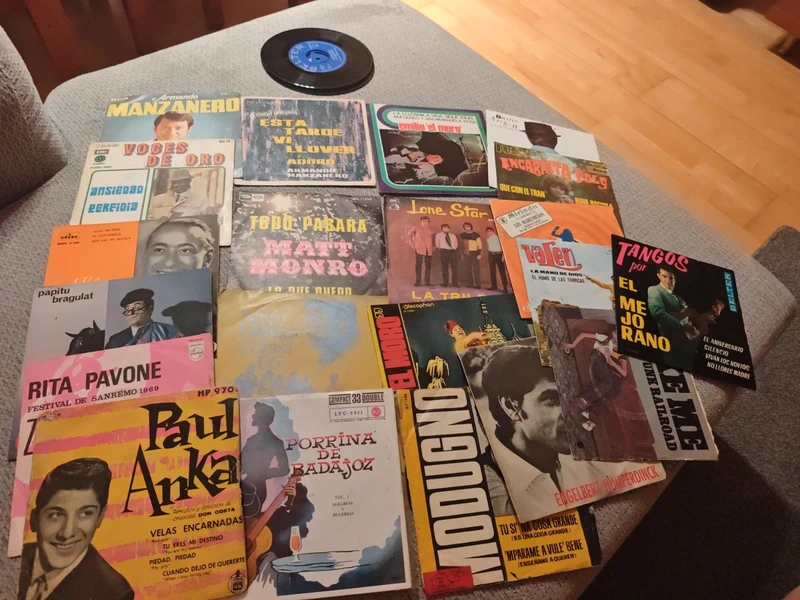 Lote de discos de vinilo vintage – años 60/70
