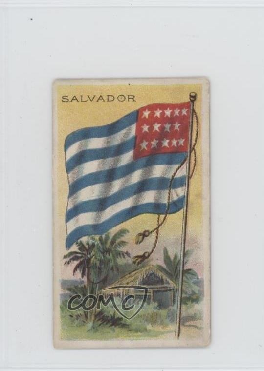 1910-11 ATC Bandiere di tutte le Nazioni Tabacco T59 Recluta Dorso Rosso El Salvador 0w8f