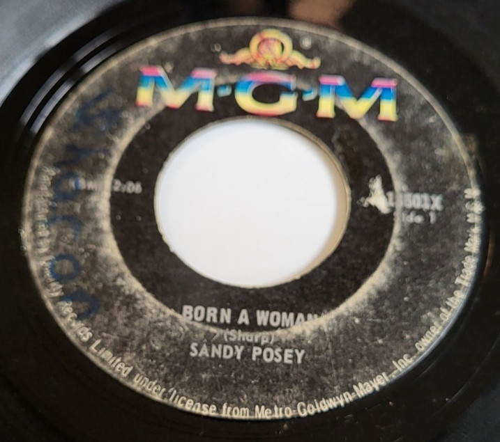 Sandy Posey – Born A Woman / Caution To The Wind 45 RPM Record 7"