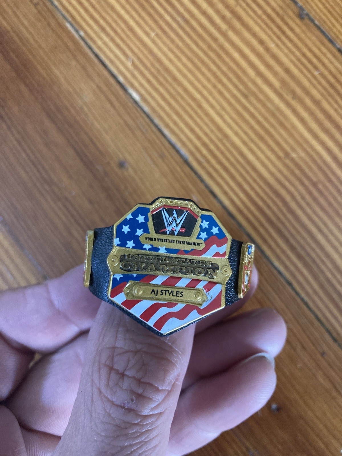 WWE United States Champion Belt Action Figure Mattel Elite AJ Styles Gold