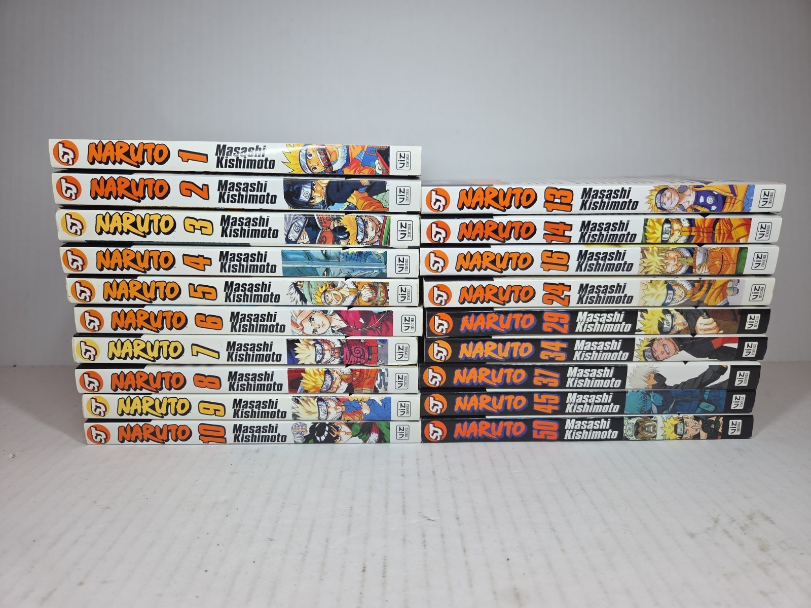 Naruto Manga Volumi 1-10, 13, 14, 16, 24, 29, 34, 37, 45, 50 Set SC Inglese