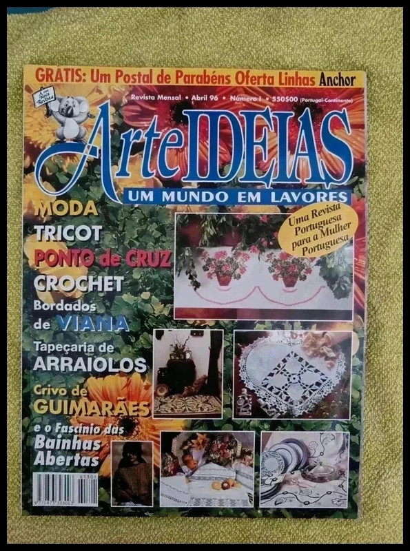 Revista arte ideal moda tricot ponto de cruz crochet
