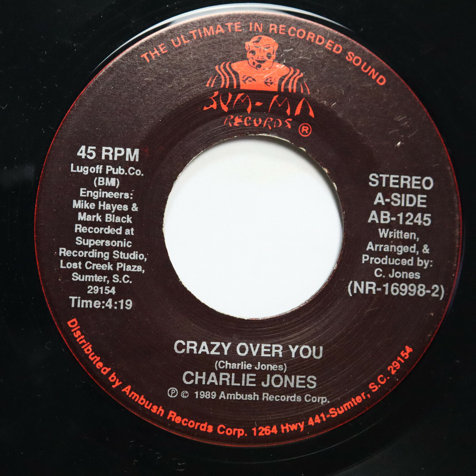 CHARLIE JONES - CRAZY OVER YOU / LOVE ON THE BEACH - SOUL 45