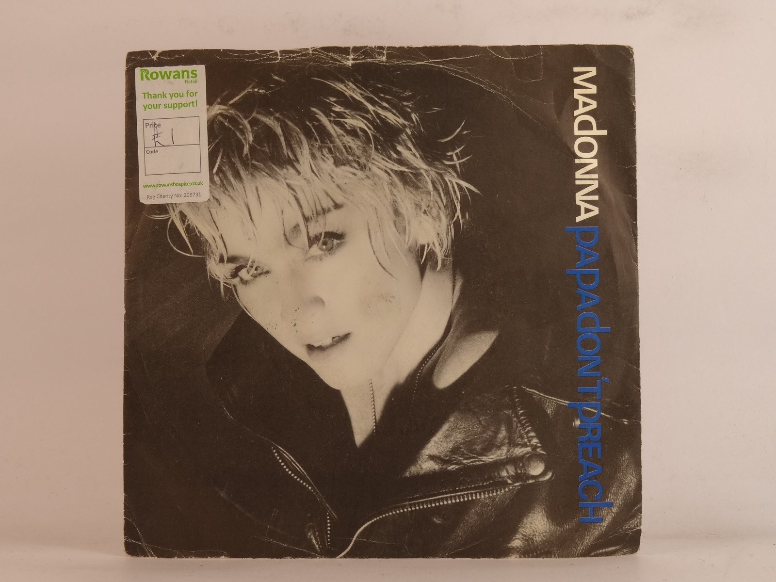 MADONNA PAPA DON'T PREACH (104) 2 Track 7" Single including Picture Sleeve SIRE