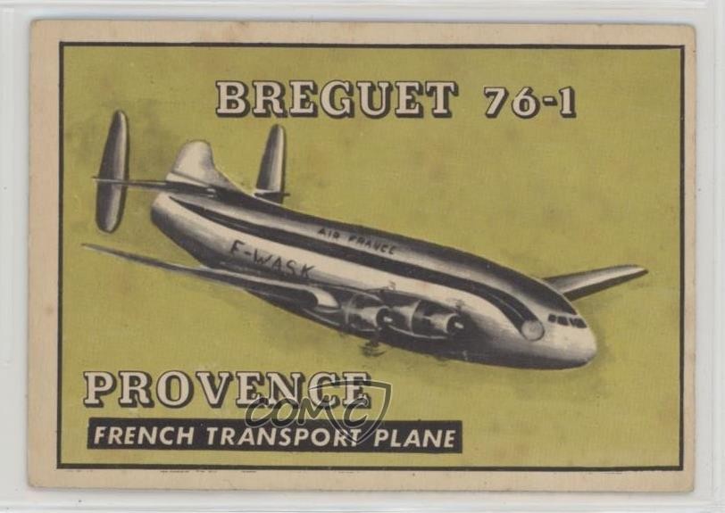 1952 Topps Wings - Amico o nemico R707-4 Breguet 76-1 Provenza #183 16ez