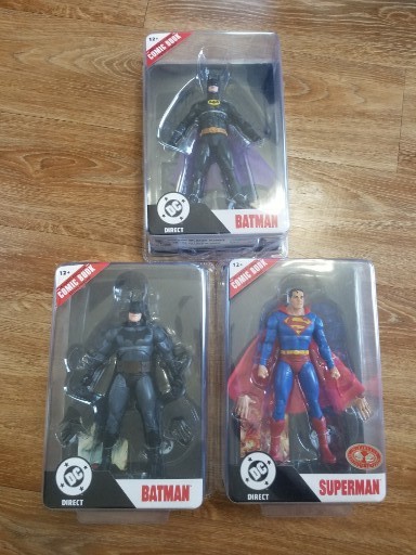 Lotto Mcfarlane DC Page Punchers Superman Red Platinum Batman 89 e Justice League