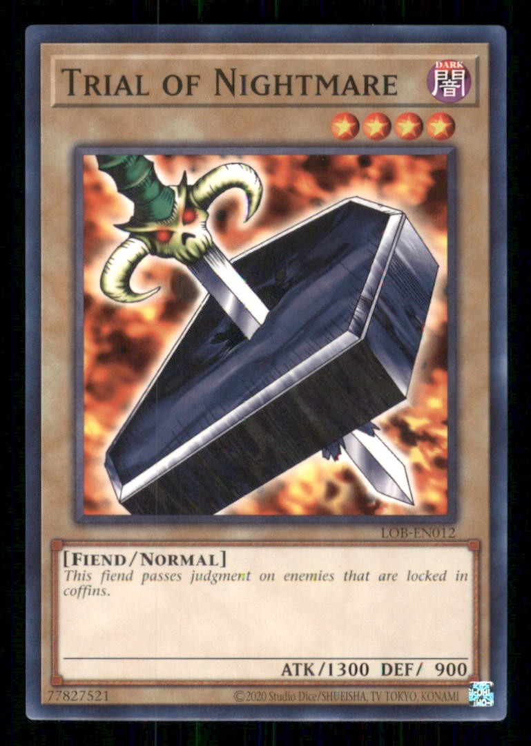 Trial of Nightmare LOB-EN012 (Edizione 25° Anniversario) Yu-Gi-Oh Unlimited NM