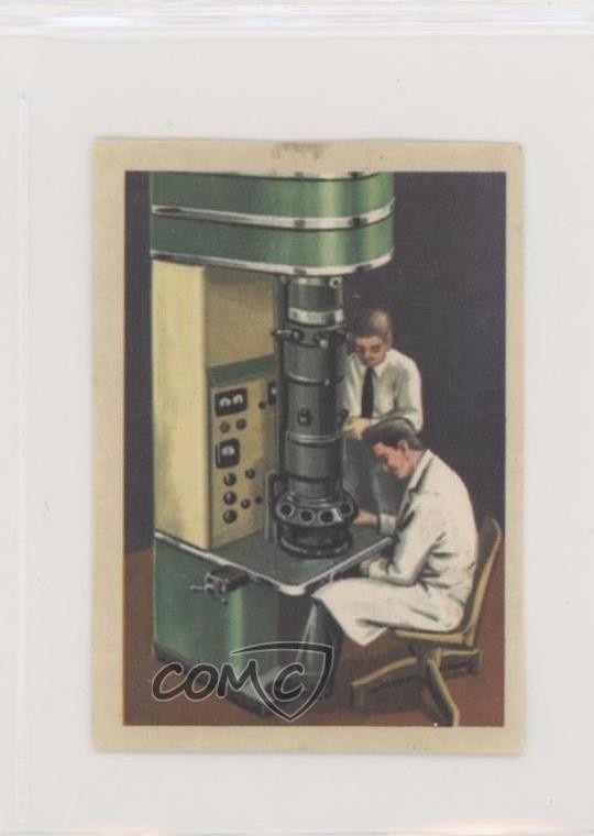 1954 Superchocolat Jacques Cromo Instructifs Microscope electronique #645 n1u