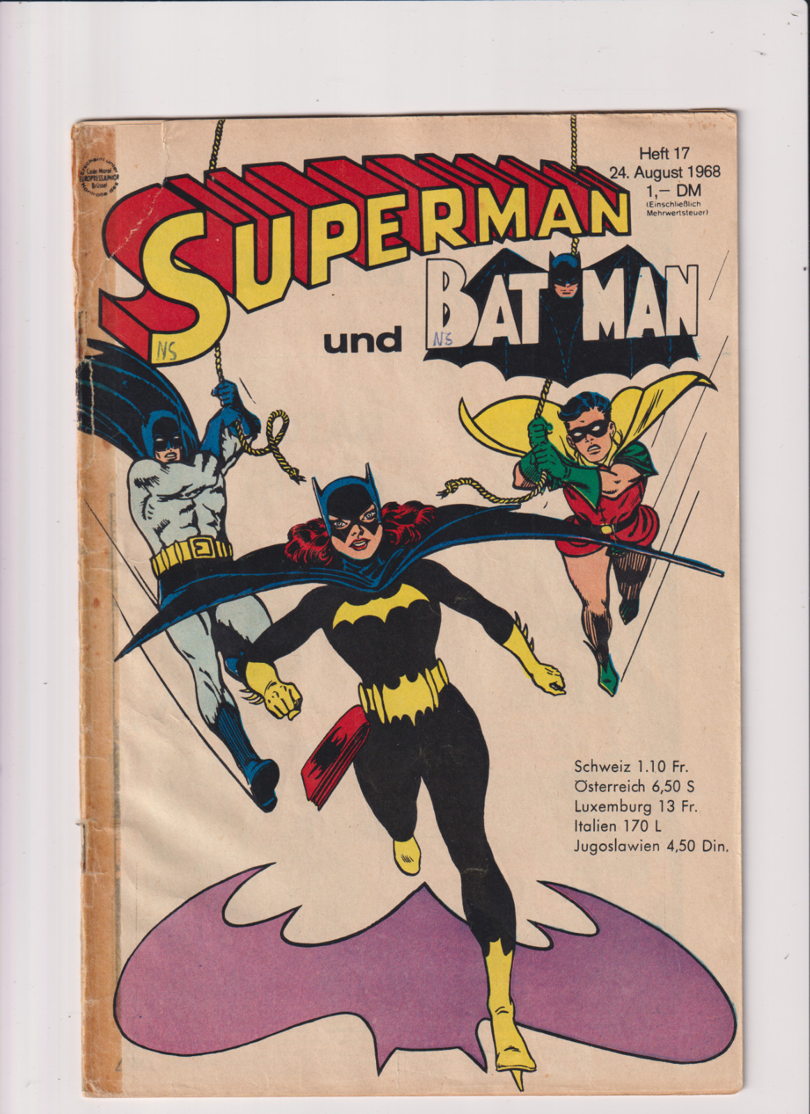 Superman 17 / 1968 casa editrice originale Ehapa