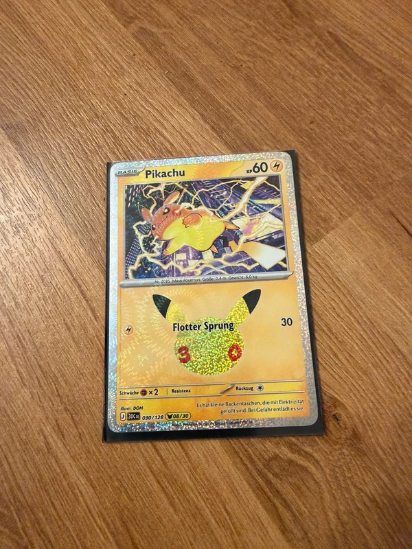 Pokémon Karte Pickachu 30 Jahre Jubiläum