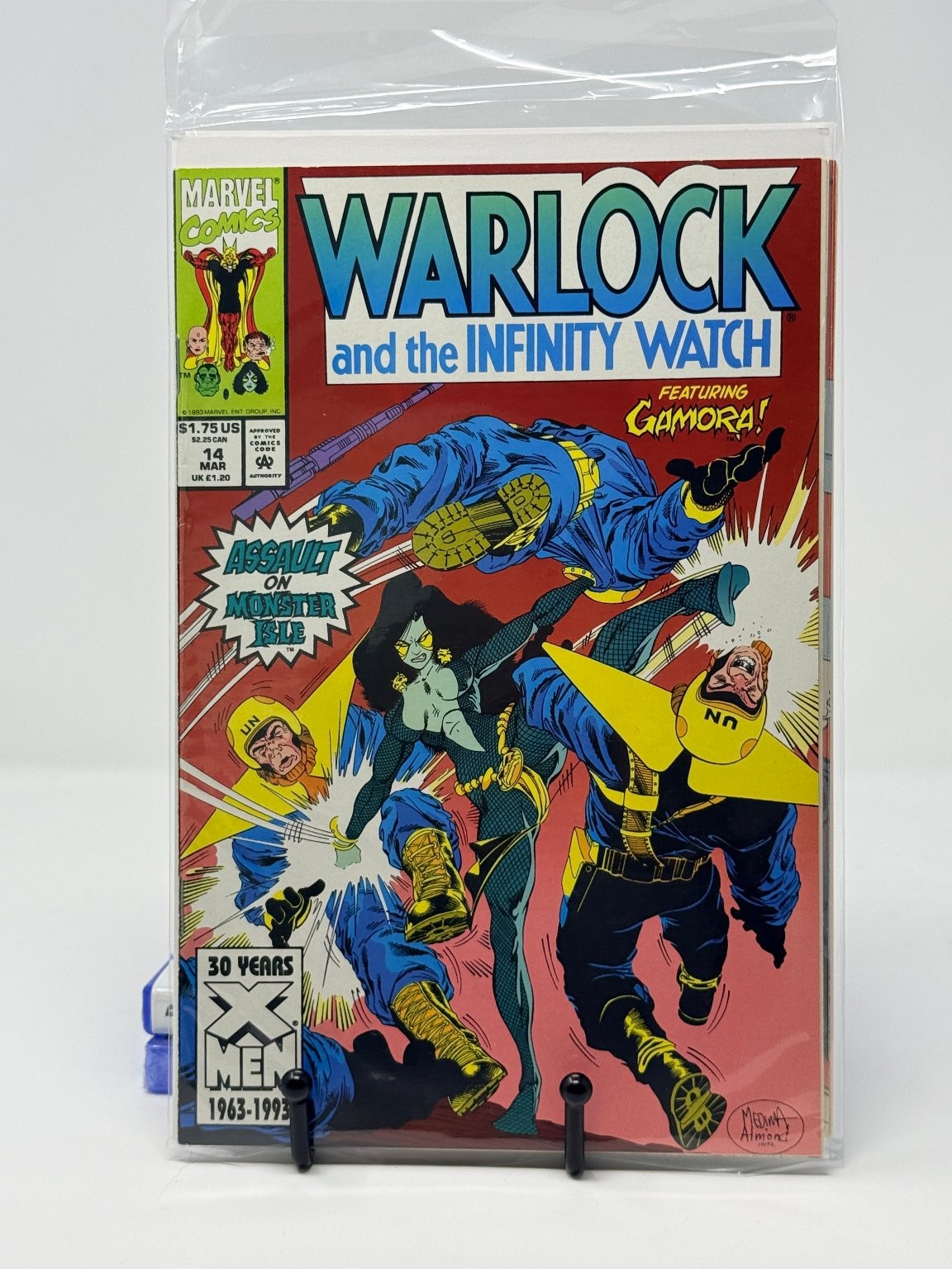 Orologio Warlock e l'Infinito #14 Paco Medina Marvel 1993 Gamora X-Men 30°