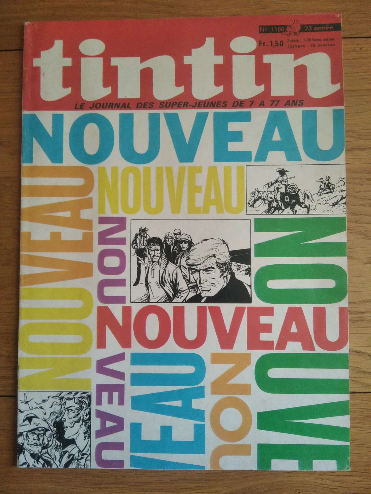 Le journal de Tintin n° 1160 , couverture collective ( Dargaud , 21/01/1971 )