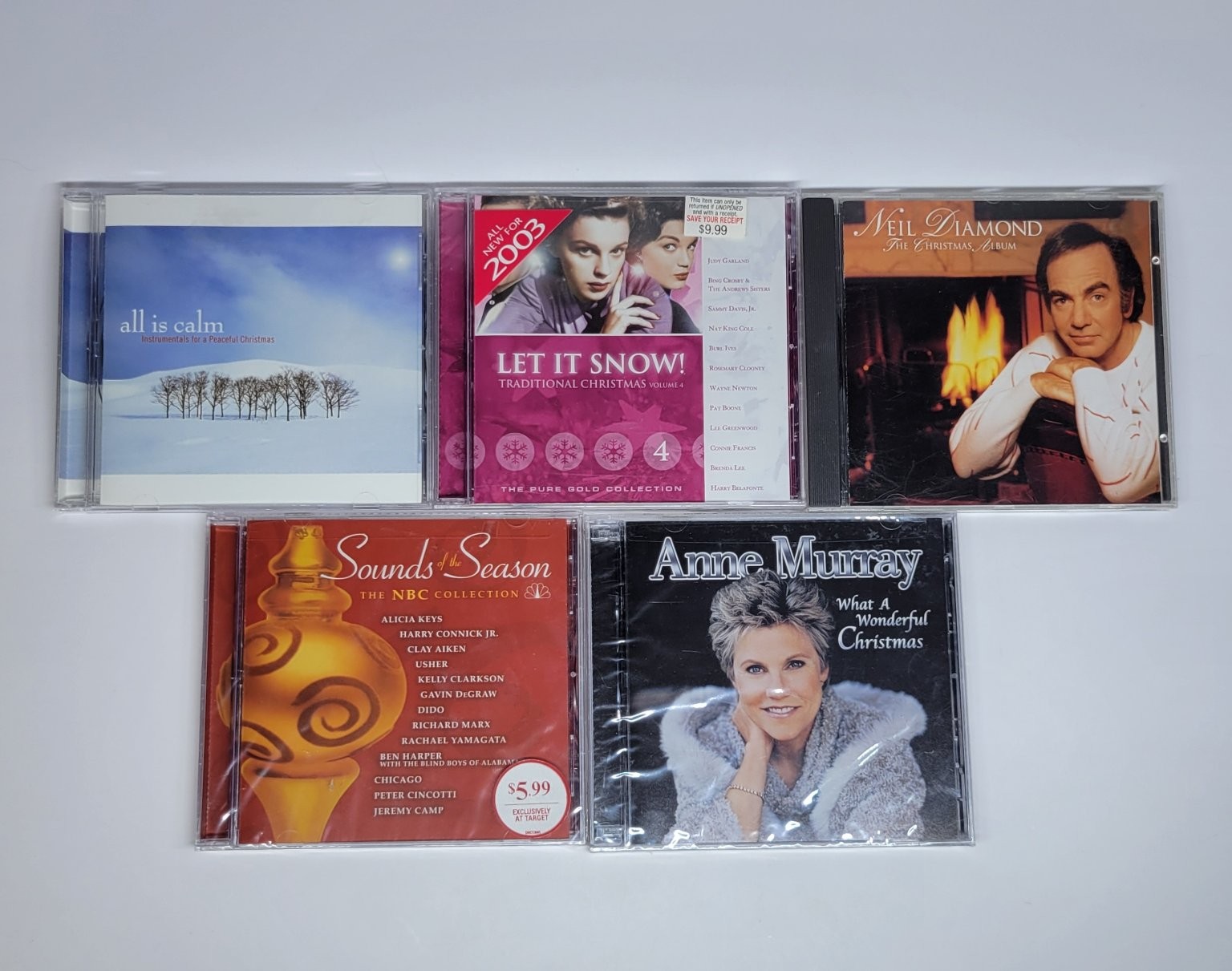 Christmas Holiday CD Lot 5 Various Artists Anne Murray Neil Diamond