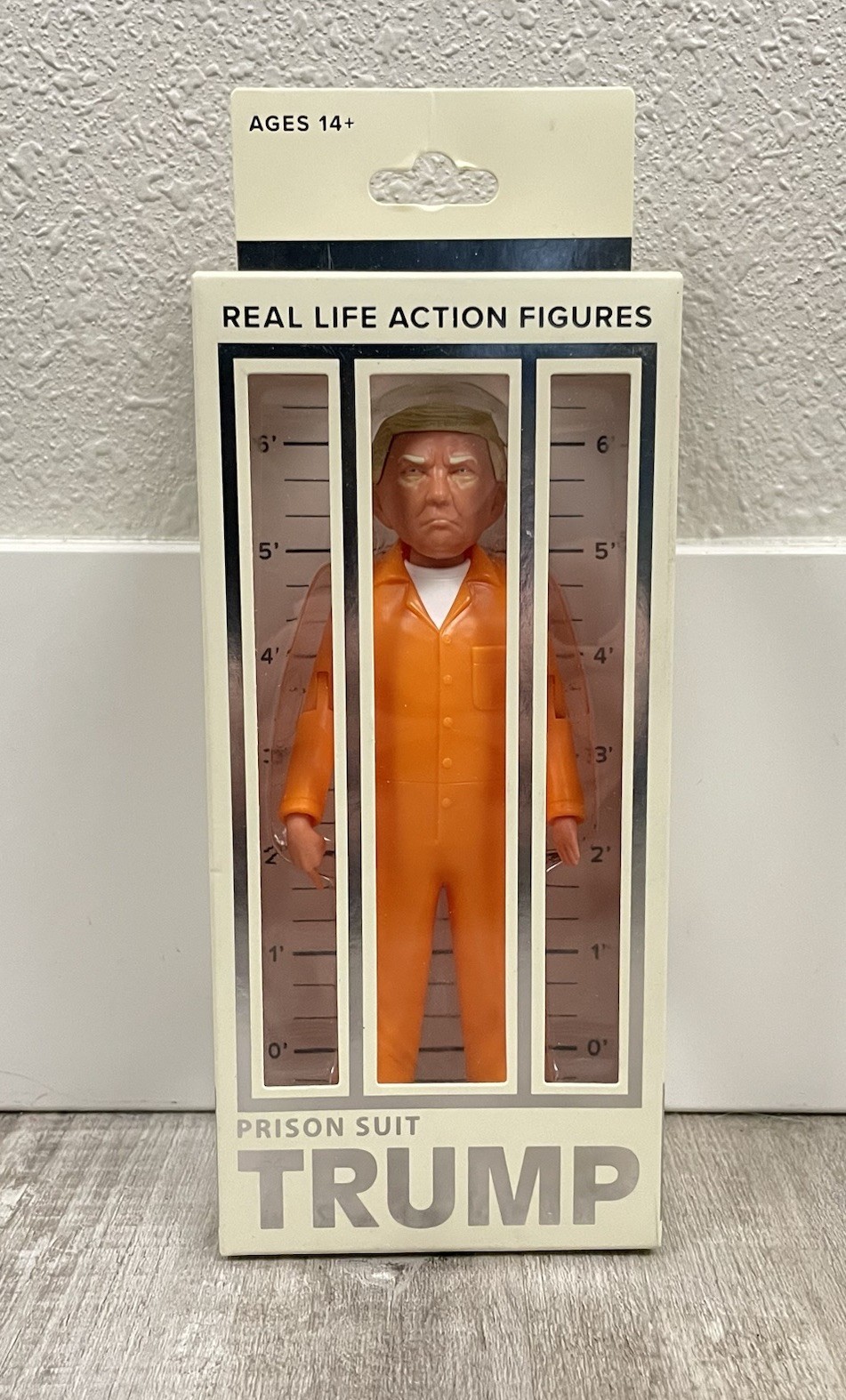 New In Box FCTRY Prison Suit Trump Real Life Action Figure Lock Him Up 2023
