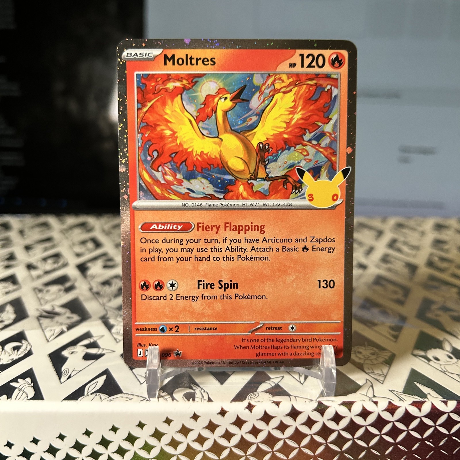 Moltres (30th Celebration) Holo Promo ME: Mega Evolution MEP096 NM