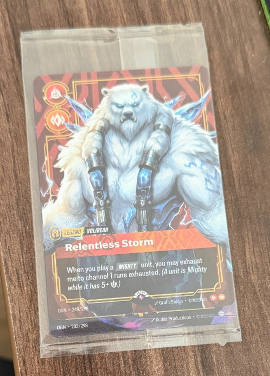 Sealed Volibear Legend & Jinx Stamped Promo Riftbound Origins Release Event