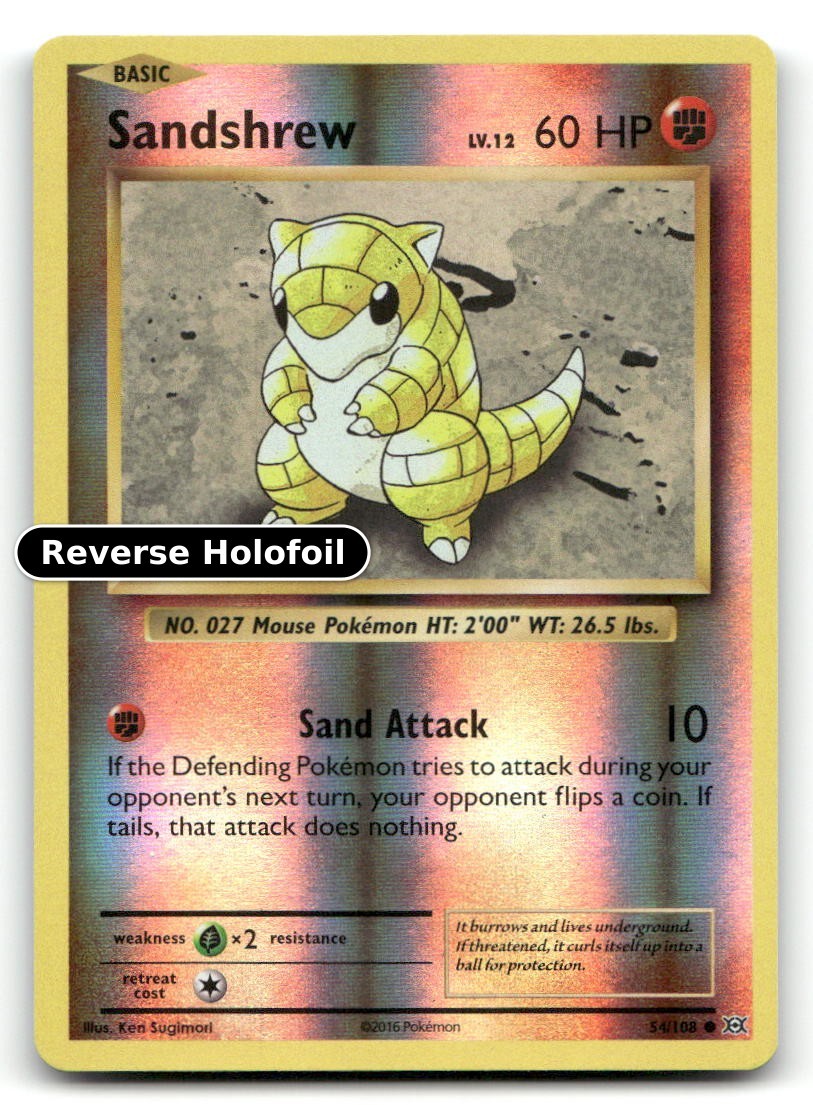 Sandshrew Reverse Holofoil XY - Evoluzioni 54/108 LP Pokemon