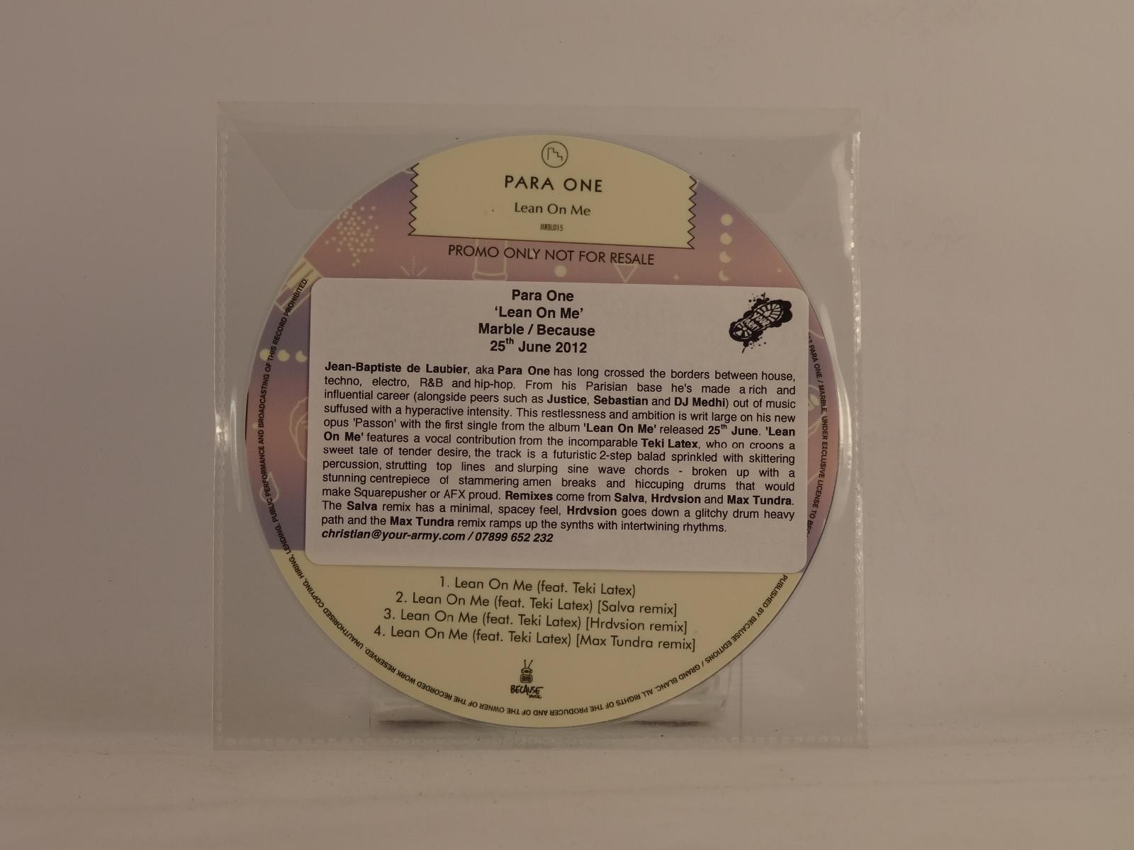 PARA ONE LEAN ON ME (E11) Amazing Value, Amazing Discounts 