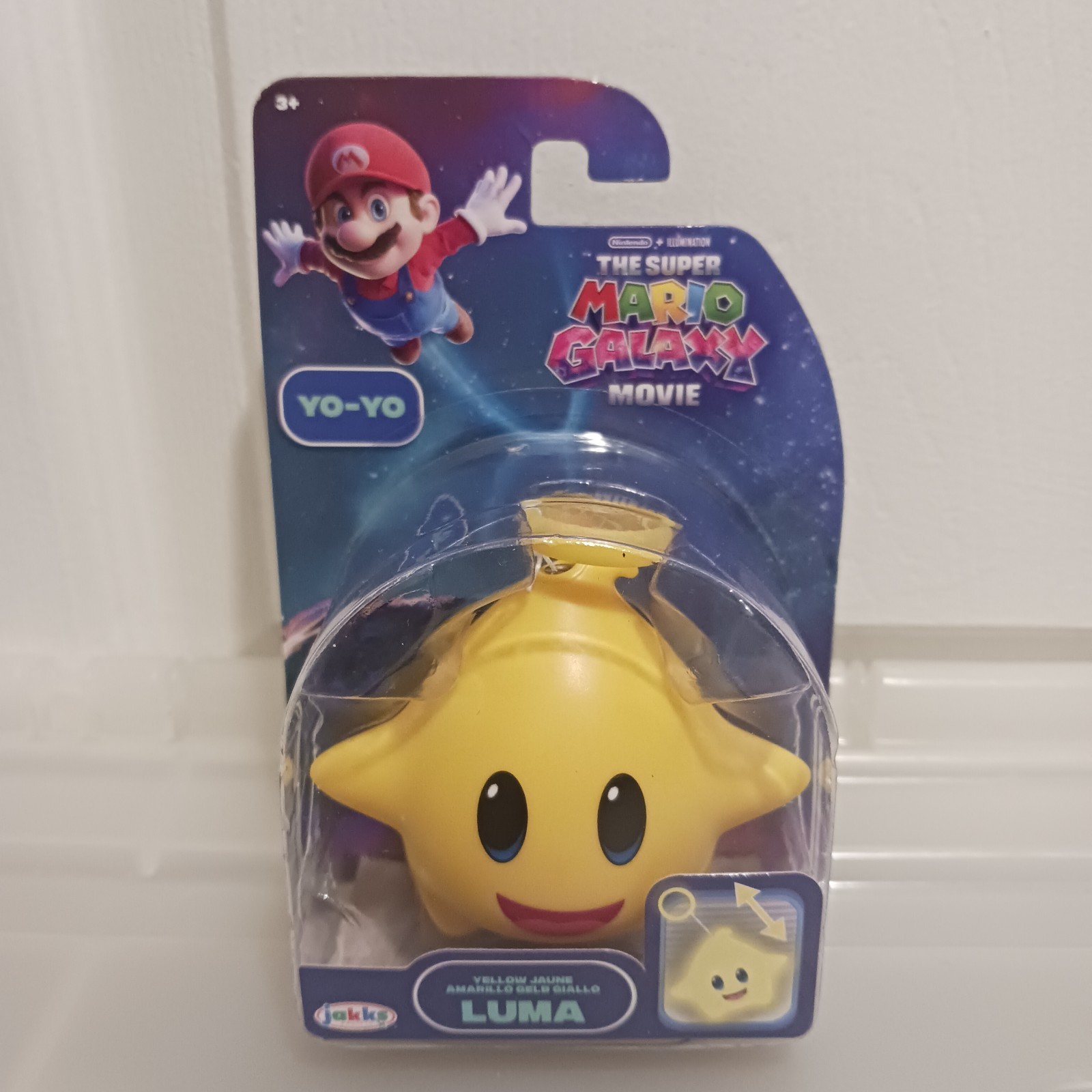 SIGILLATO! Yellow Luma Star Yo-Yo Figure Super Mario Galaxy Movie Jakks Pacific