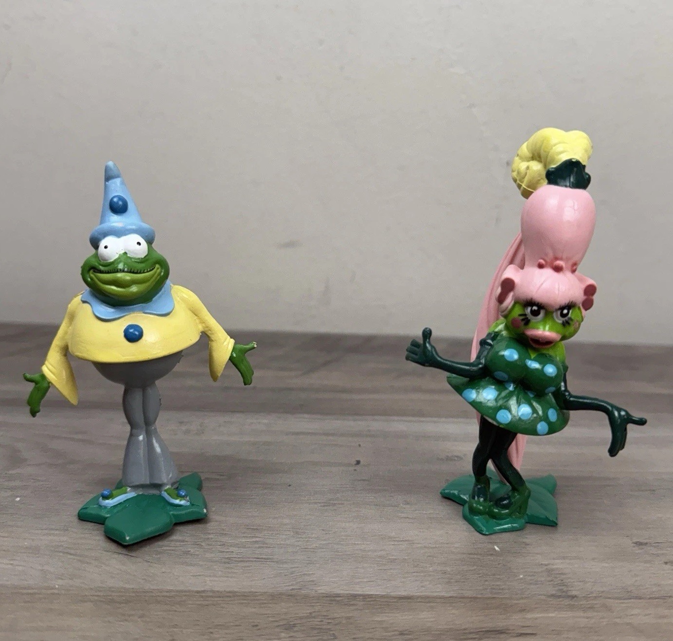 Vintage Dakin Bluth Pollicina Mrs Toad & Grundel Toad PVC Figura HTF Rara 1994